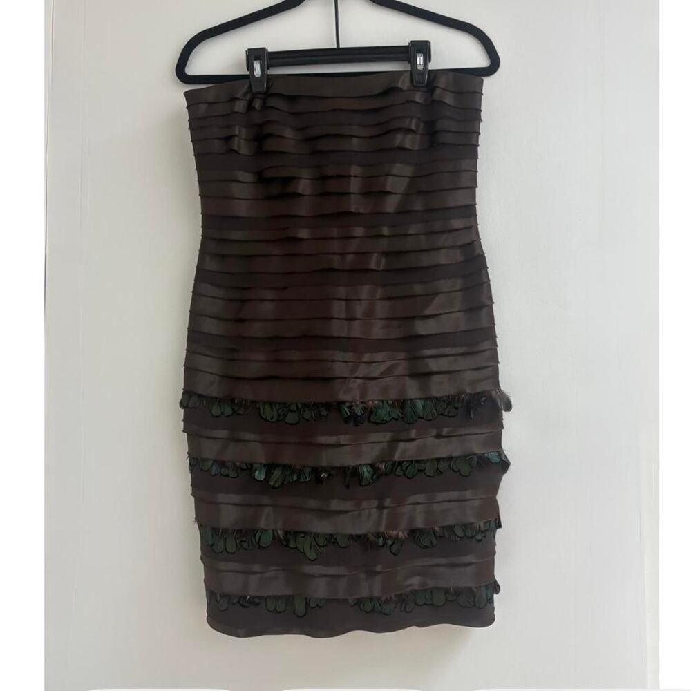 Gorgeous BCBG Pleated Feather Dress
